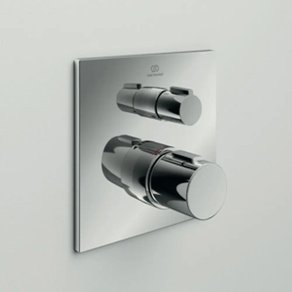 IS-Einzelthermostat-UP-Ceratherm-C100-BS2-Rosette-163x163mm-Chrom-A6956AA gallery number 4